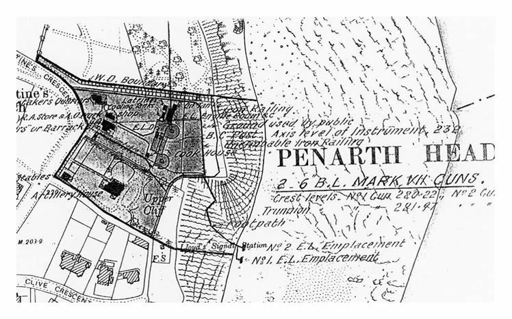 c.1903-1911 - Plan of the Penarth Head Battery.