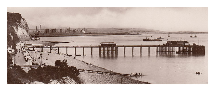 The Esplanade & Pier from Cliff Walk, Penarth.