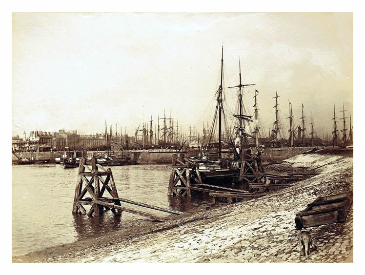 1870's - The Entrance to the Bute Docks, Cardiff.