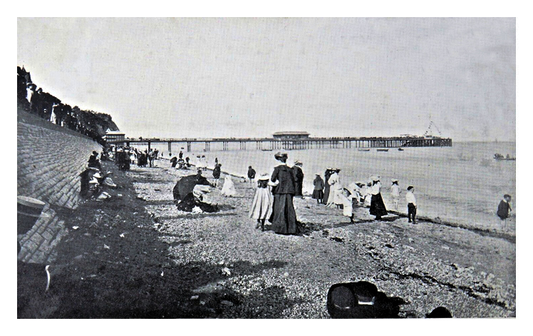 c.1900 - Penarth Beach - A postcard from 'The Camera Series' published by the Western Mail, Cardiff. 