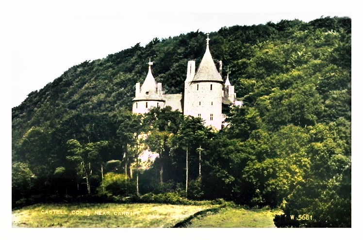 Castell Coch, near Cardiff - A Valentine's postcard view.
