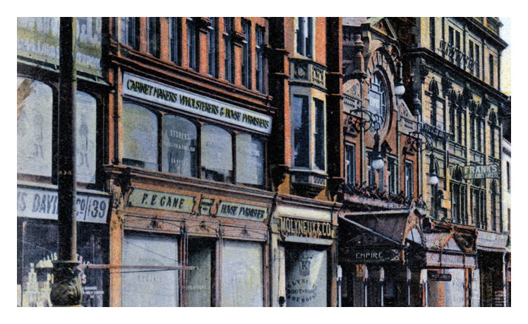 Queen Street, Cardiff - A postcard sent from the Bute Docks during August 1923.