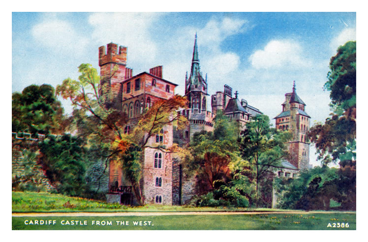 Cardiff Castle from the West.