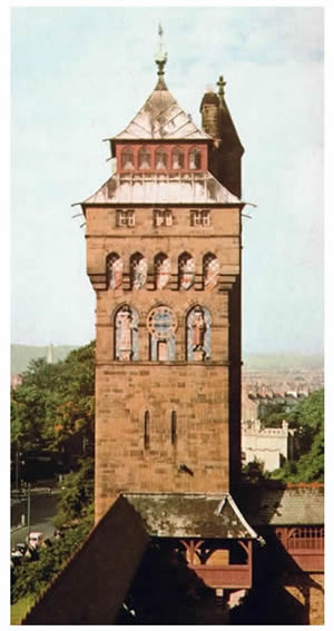 Cardiff Castle Clock Tower.