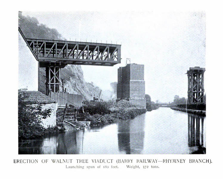 Walnut Tree Viaduct of the Barry Railway Company.