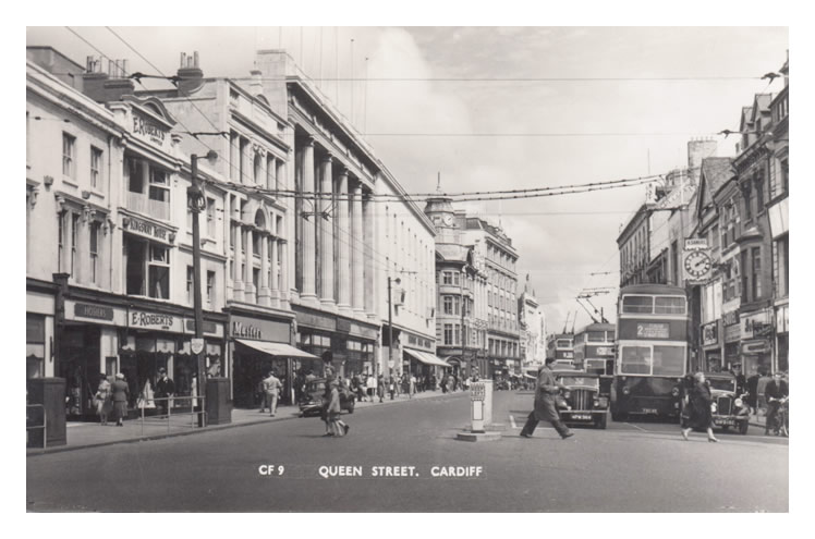 Queen Street, Cardiff in the 1950's.