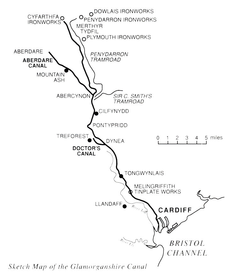 Sketch Map of the Glamorganshire Canal.