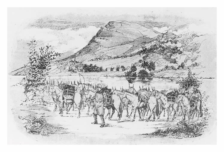 1790 - Manner of carrying coal from Merthyr to Cardiff. 