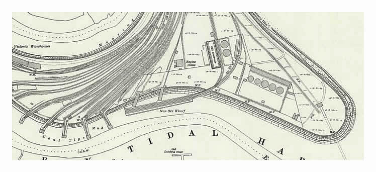 The O.S. Map of the Ely Tidal Harbour revised 1915 and published 1920.