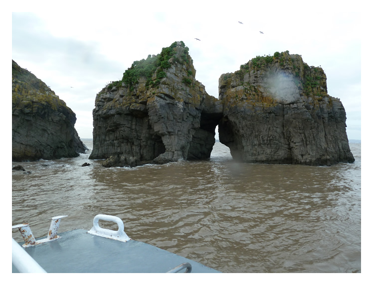 Arrival at Flat Holm -&nbsp;Another view of Castle Rock.