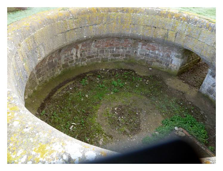 The Moncrief Pit - One of the pits at Lighthouse Battery and Fort showing the means of entry and exit plus access to the shell and cartridge store.