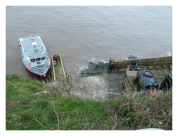 Back at East Beach - the 'Lewis Alexandra' awaits. 