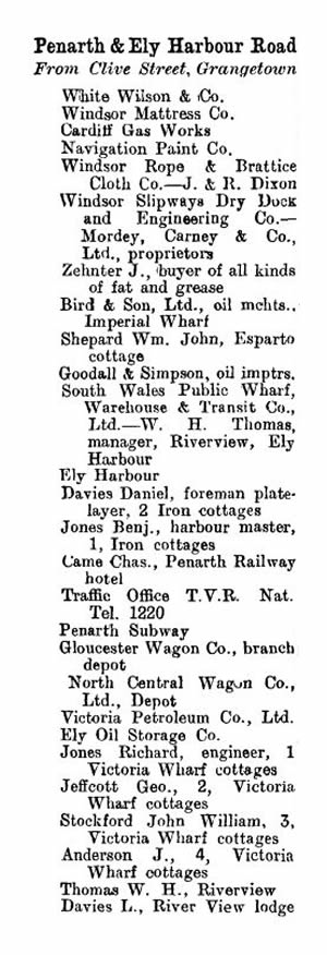 c.1909 - The Cardiff Directory.