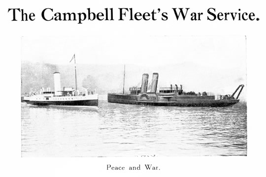 The Campbell Fleet's War Service - Peace and War.
