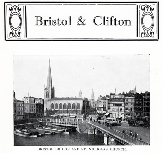 Bristol & Clifton - Bristol Bridge and St. Nicholas Church.